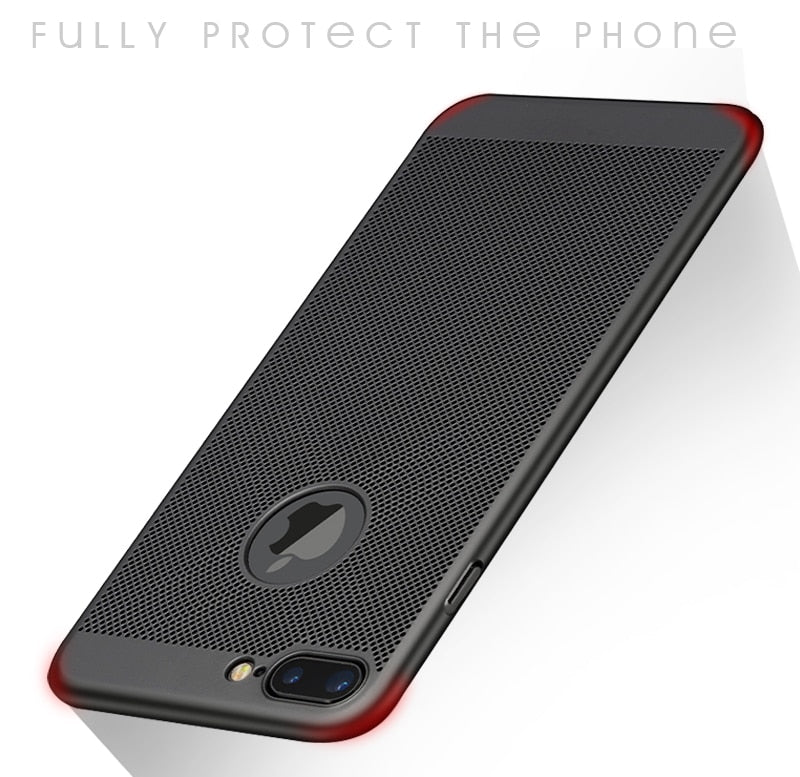Ultra Slim Breathe Case For iPhone 13 12 14 11 Pro Max XR Xs 7 8 Plus SE X Cover Shell Heat Dissipation Case