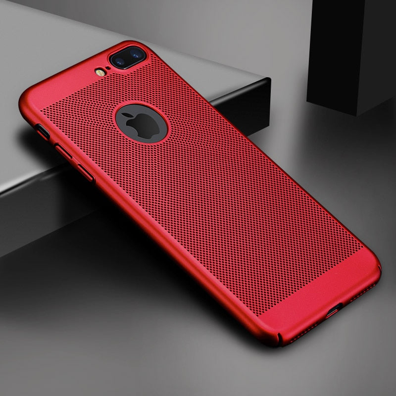 Ultra Slim Breathe Case For iPhone 13 12 14 11 Pro Max XR Xs 7 8 Plus SE X Cover Shell Heat Dissipation Case