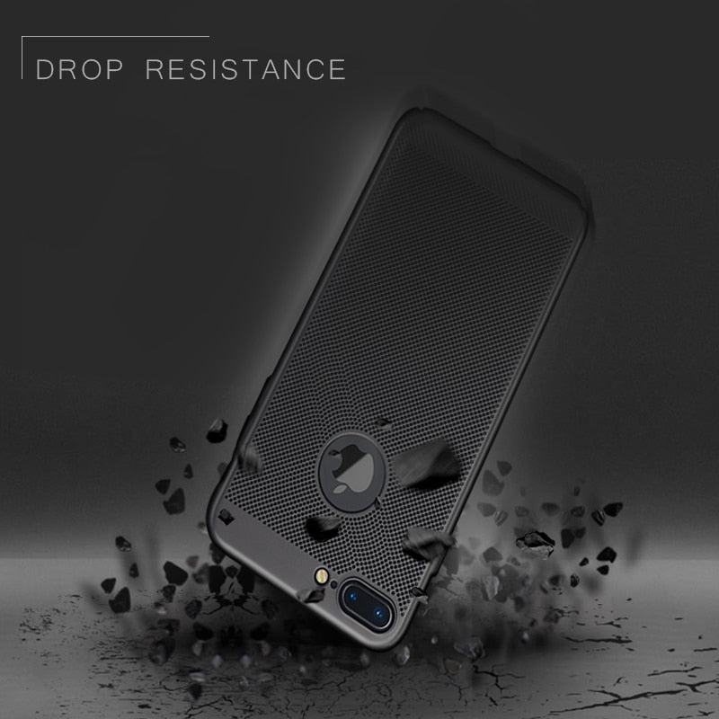 Ultra Slim Breathe Case For iPhone 13 12 14 11 Pro Max XR Xs 7 8 Plus SE X Cover Shell Heat Dissipation Case