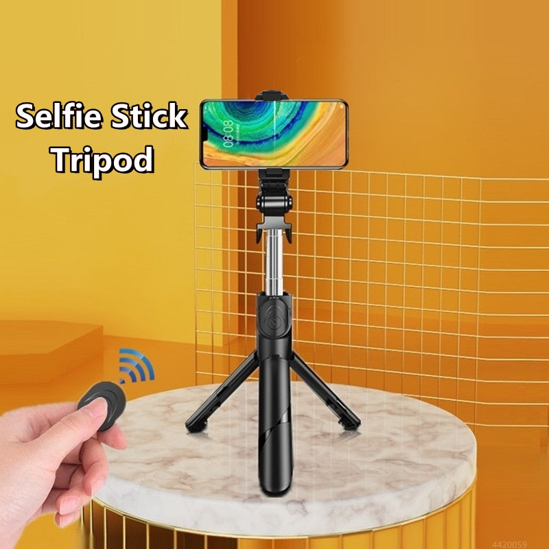 Extended Bluetooth Selfie Stick Tripod With Remote Shutter Foldable Phone holder Tripod