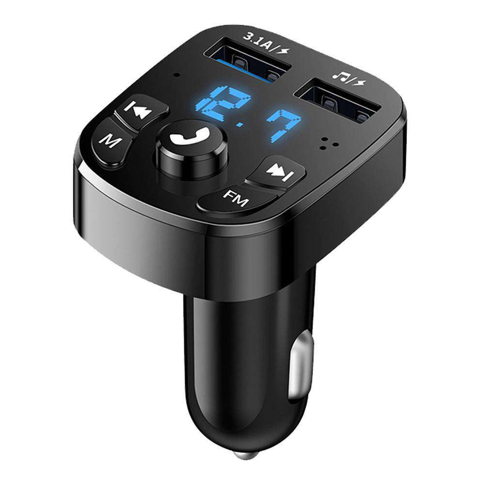Bluetooth-compatible 5.0 FM Transmitter 2 USB Fast Charger