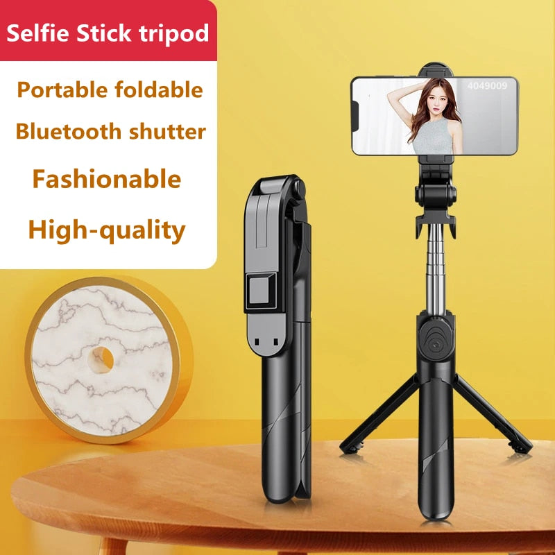Extended Bluetooth Selfie Stick Tripod With Remote Shutter Foldable Phone holder Tripod