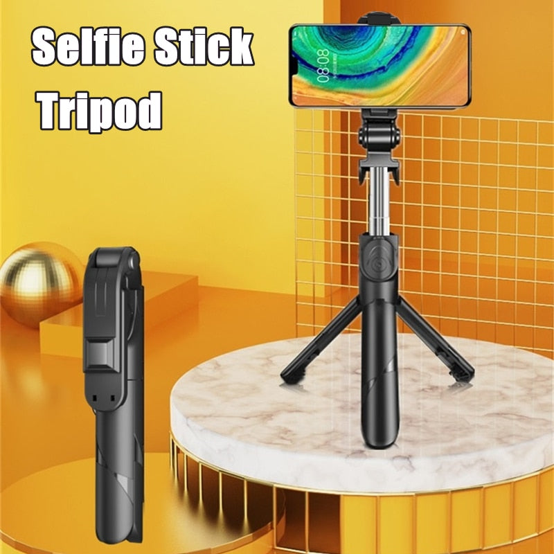 Extended Bluetooth Selfie Stick Tripod With Remote Shutter Foldable Phone holder Tripod