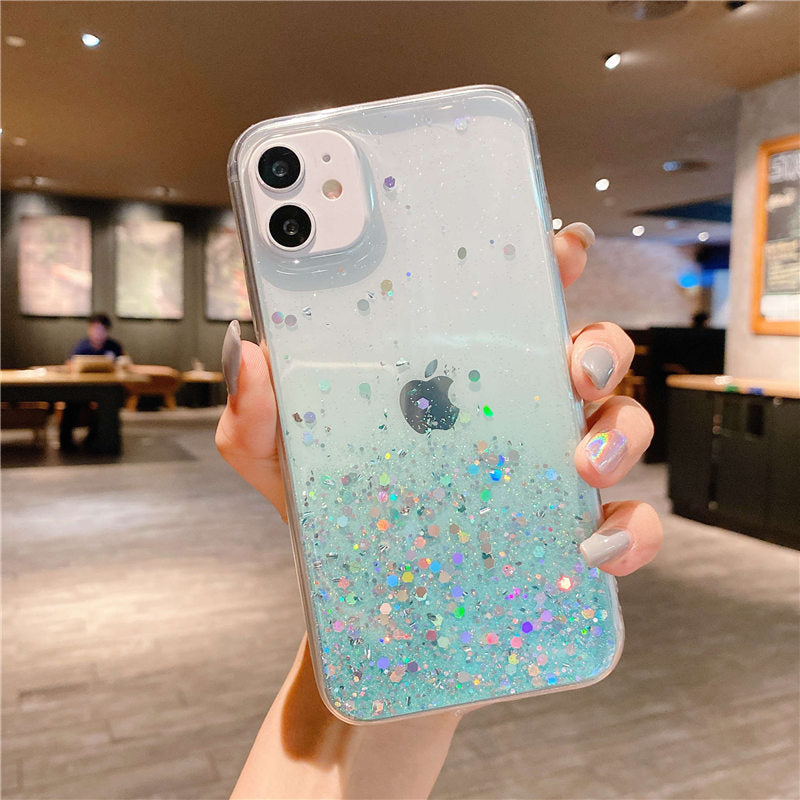 Clear Glitter Phone Case For iPhone 13 14 12 11 Pro Max X XR XS Max 7 8 14 Plus SE20