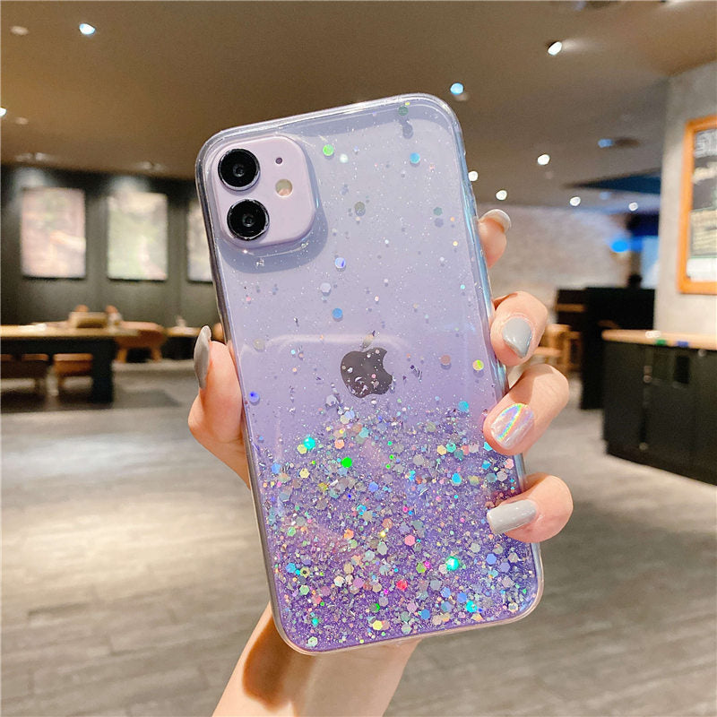 Clear Glitter Phone Case For iPhone 13 14 12 11 Pro Max X XR XS Max 7 8 14 Plus SE20