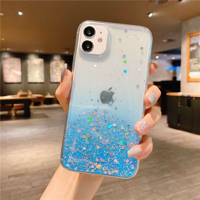 Clear Glitter Phone Case For iPhone 13 14 12 11 Pro Max X XR XS Max 7 8 14 Plus SE20