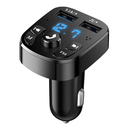 Bluetooth-compatible 5.0 FM Transmitter 2 USB Fast Charger