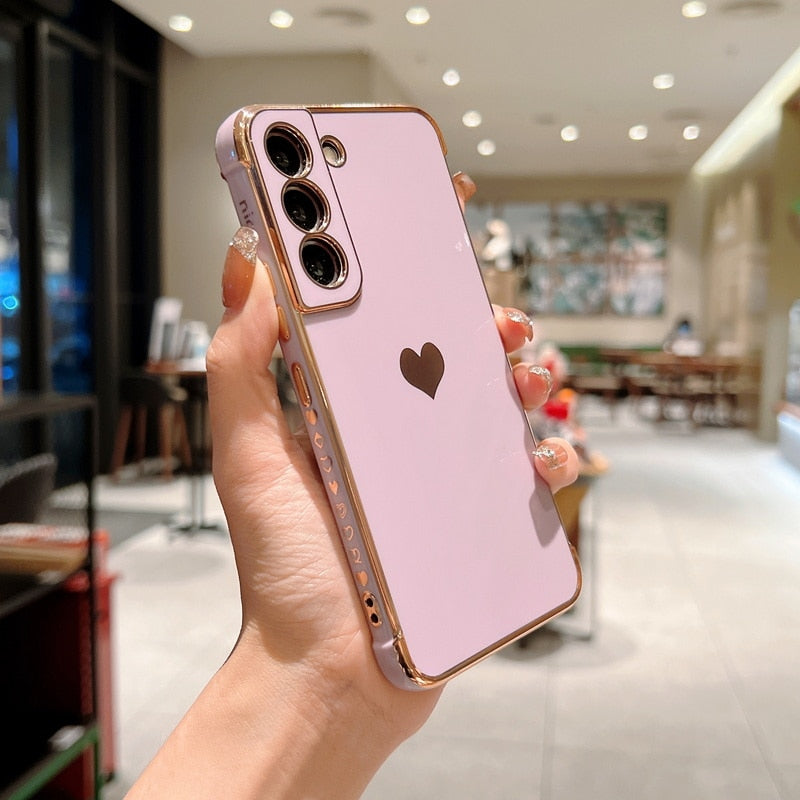 Heart Phone Case For Samsung Galaxy S22 S23 Ultra S21 S20 FE A52 A53 S22 Plus A13 A54 A14