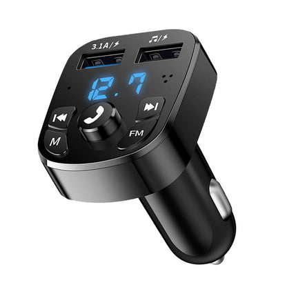 Bluetooth-compatible 5.0 FM Transmitter 2 USB Fast Charger