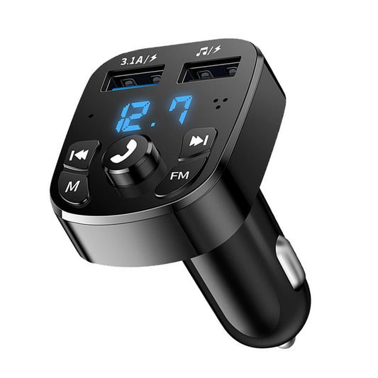 Bluetooth-compatible 5.0 FM Transmitter 2 USB Fast Charger