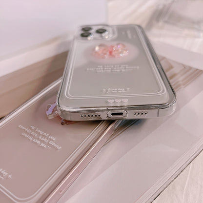 Bow Love Heart Case For iPhone 14 13 12 Mini 11 Pro Max X XS XR 7 8 Plus SE 2022