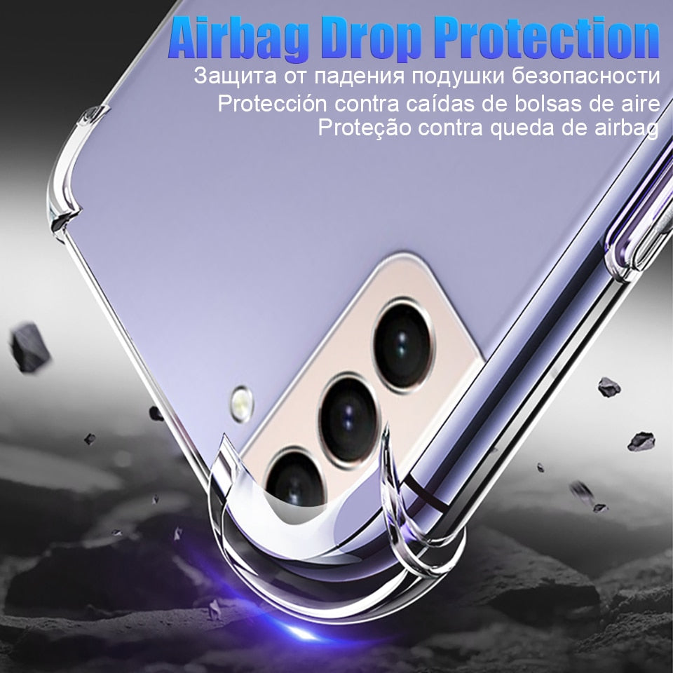 Shockproof Clear Phone Case For Samsung Galaxy S22 S21 S20 FE S23 Ultra S10 S8 S9 Note 20 10 Plus A53 A73 A33 A51 A52 A72 A21S