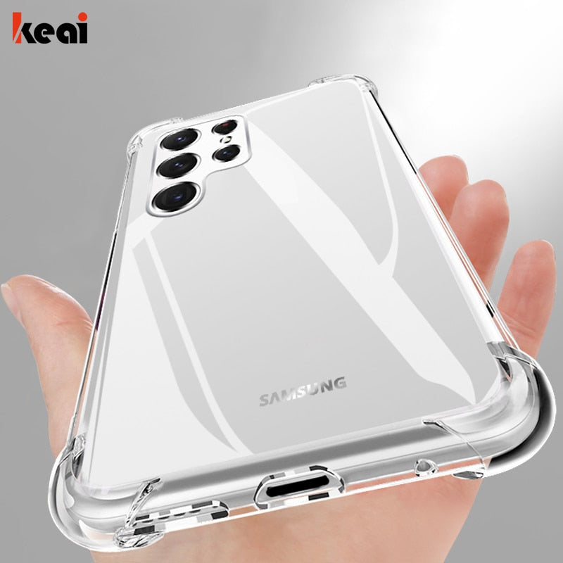 Shockproof Clear Phone Case For Samsung Galaxy S22 S21 S20 FE S23 Ultra S10 S8 S9 Note 20 10 Plus A53 A73 A33 A51 A52 A72 A21S